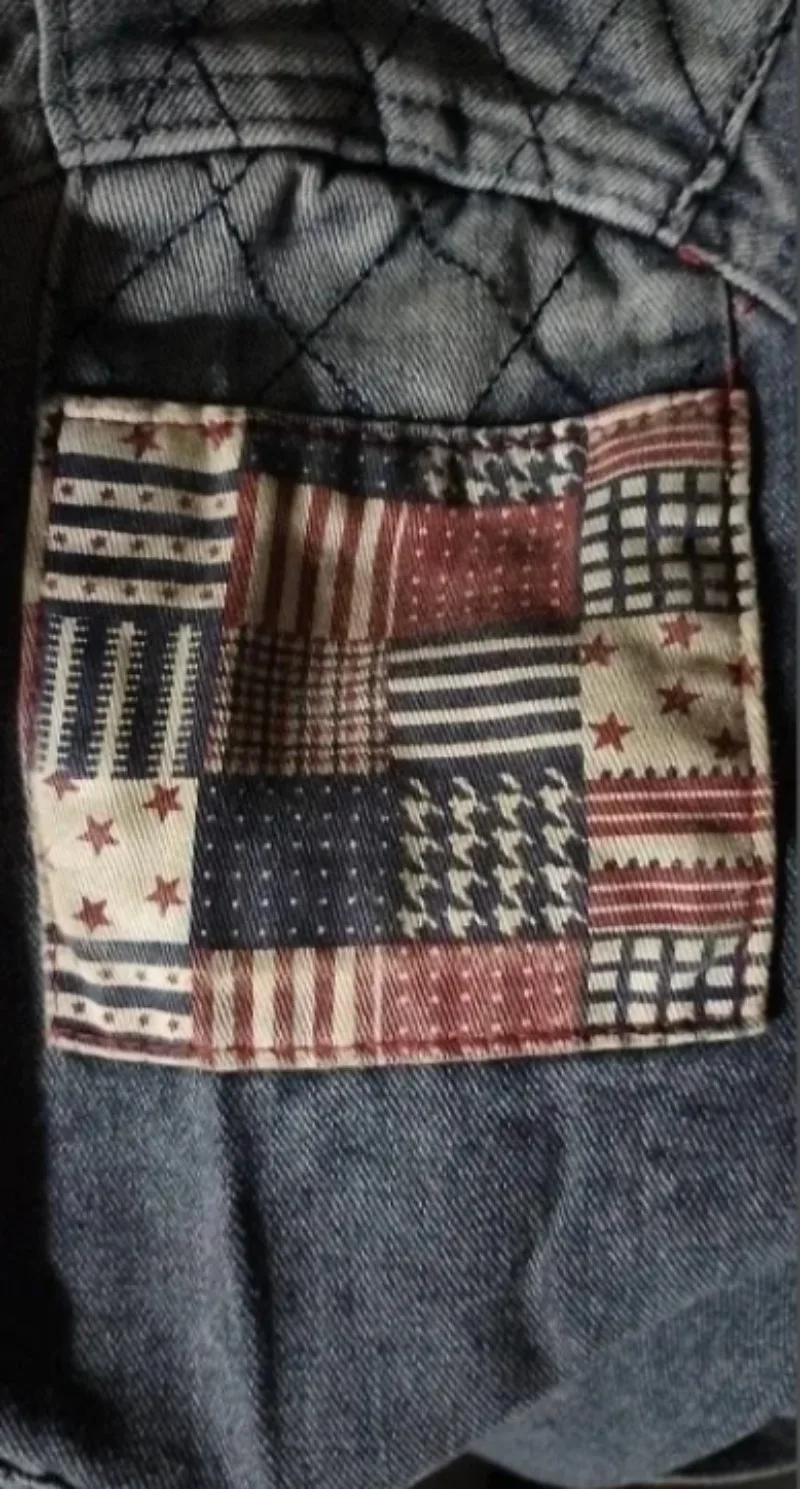 Vintage Denim Jacket With Zip Stand Up Cotton Slim Fit Denim Coat Jeans Long Sleeve Loose Pocket Zipper Top Winter Jacket Men