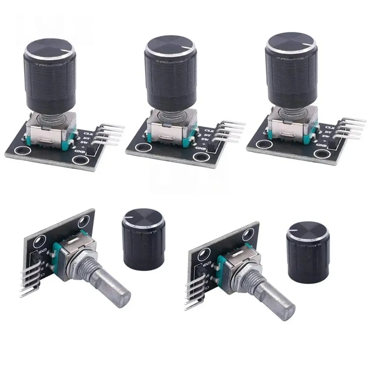 

Utility Design 5pcs 360 Degree Rotary Encoder Module KY-040 Brick Sensor Development Board with 15 X 16.5 mm Buttons for