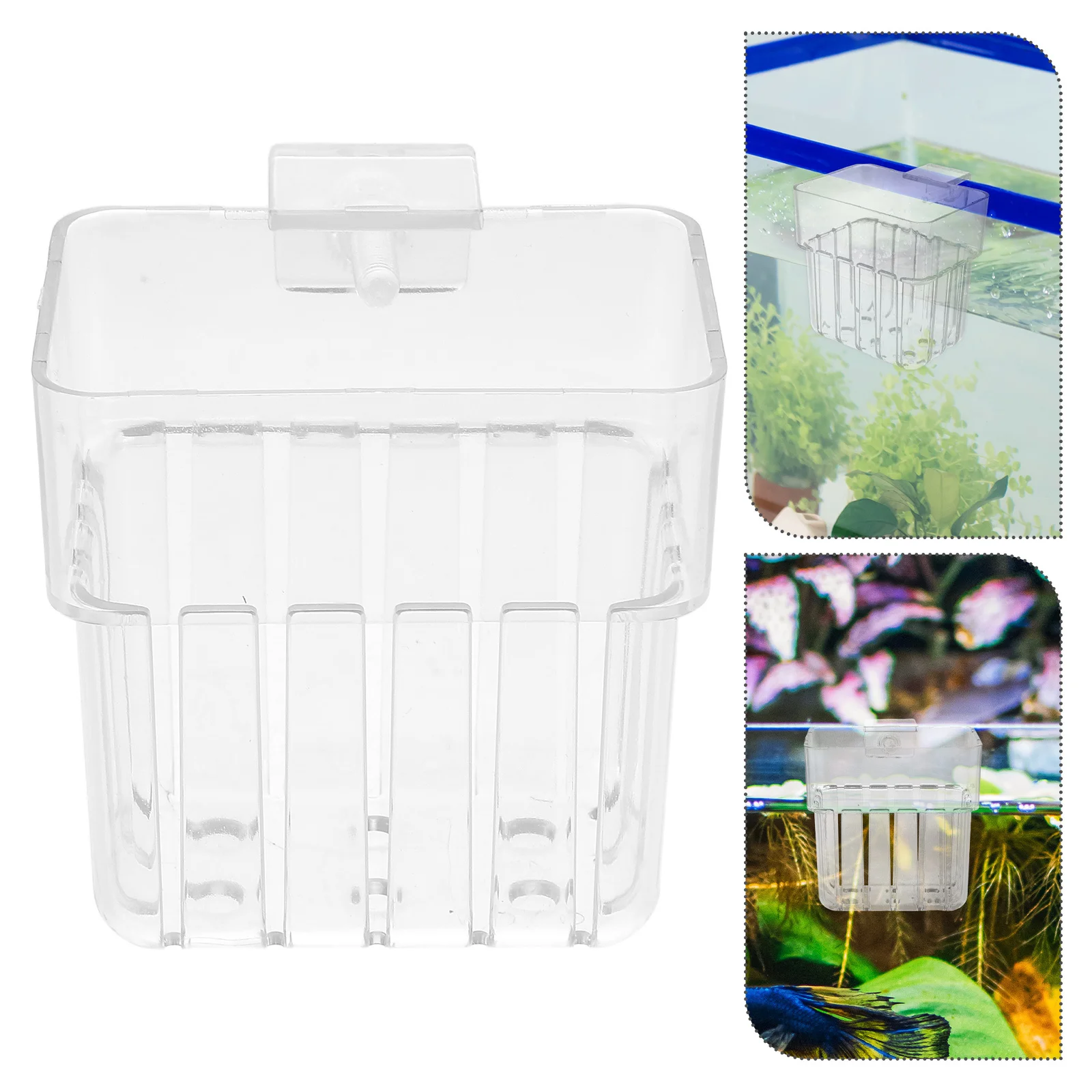 

8Pcs Transparent Aquarium Hanging Planter Fish Tank Plant Pot Holder Hydroponic Small Aquarium Decor Accessories