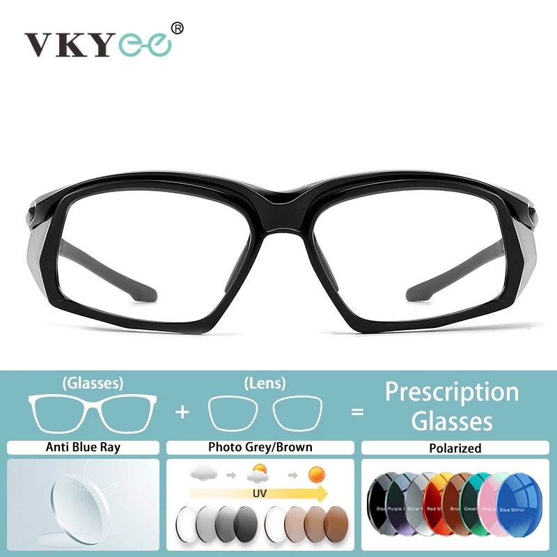 VICKY Sports Running Sunglasses TR90 Polarized Sunglasses Men's Safety Glasses Progressive Multifocal Customizable Prescription