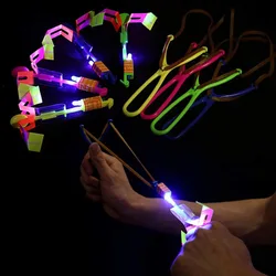 Novelty Led Slingshot Helicopter Arrow Kids Light Up Flying Toys Summer Outdoor Games Regalos Invitados Cumpleaños Infantiles