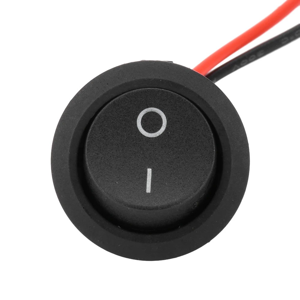 AC110V 220V 10A KCD1 Boat Switch Round Cat Eye Switch with Cord Power Switch Toggle Switch Recessed Installation