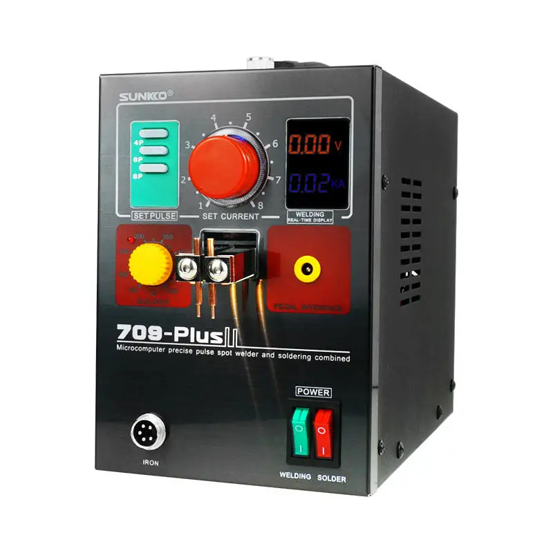SUNKKO 709Plus 4.3KW Battery Spot Welding Machine With Remote Soldering Pen Electric Soldering Iron for Lithium Battery Pack