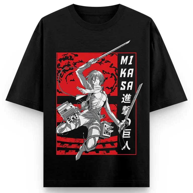 ataque-em-tita-anime-mikasa·ackerman-impressao-de-algodao-de-grandes-dimensoes-camiseta-masculina-e-feminina-harajuku-casual-verao-absorver-suor-camiseta