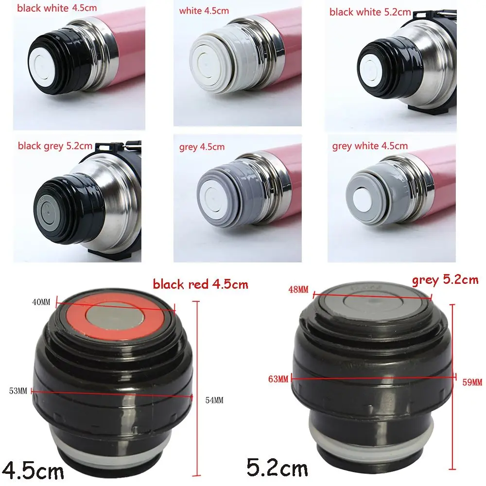 4.5/5.2cm Thermos Cover Mug Outlet Bullet Flask Cover Vacuum Flask Lid Stainless Thermoses Accessories Outdoor Travel Cup