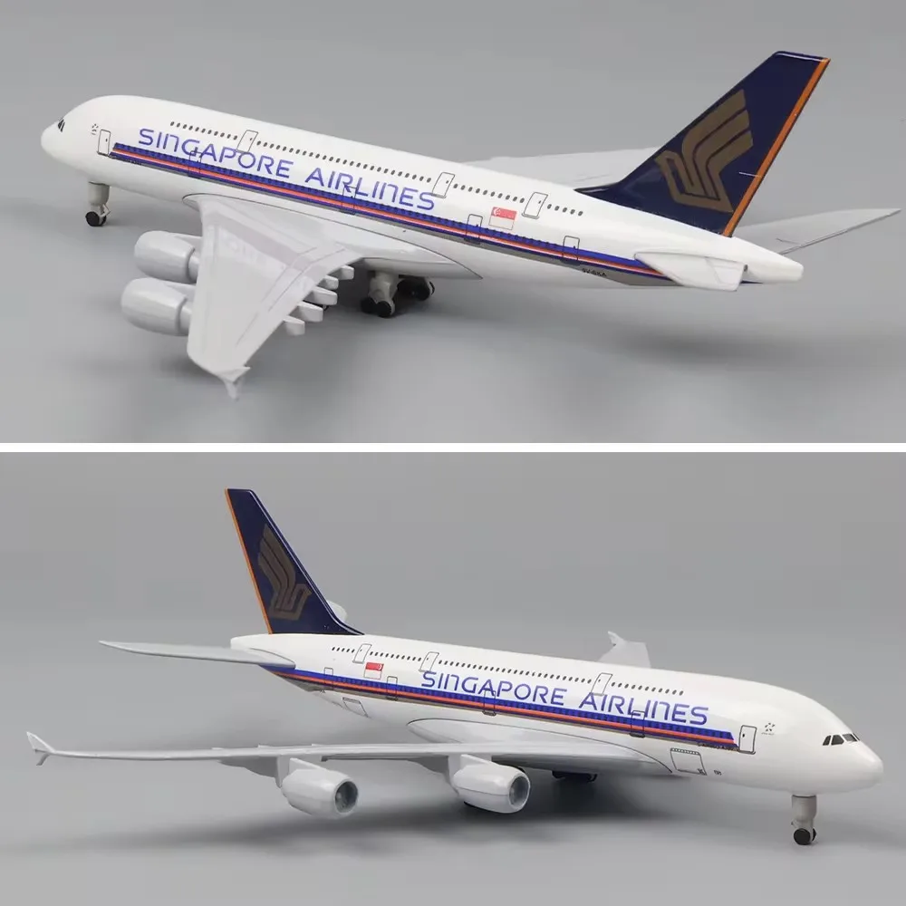 

Metal Aircraft Airliner Model 20cm 1：400 Singapore Airlines A380 Metal Replica Alloy Material Aviation Simulation
