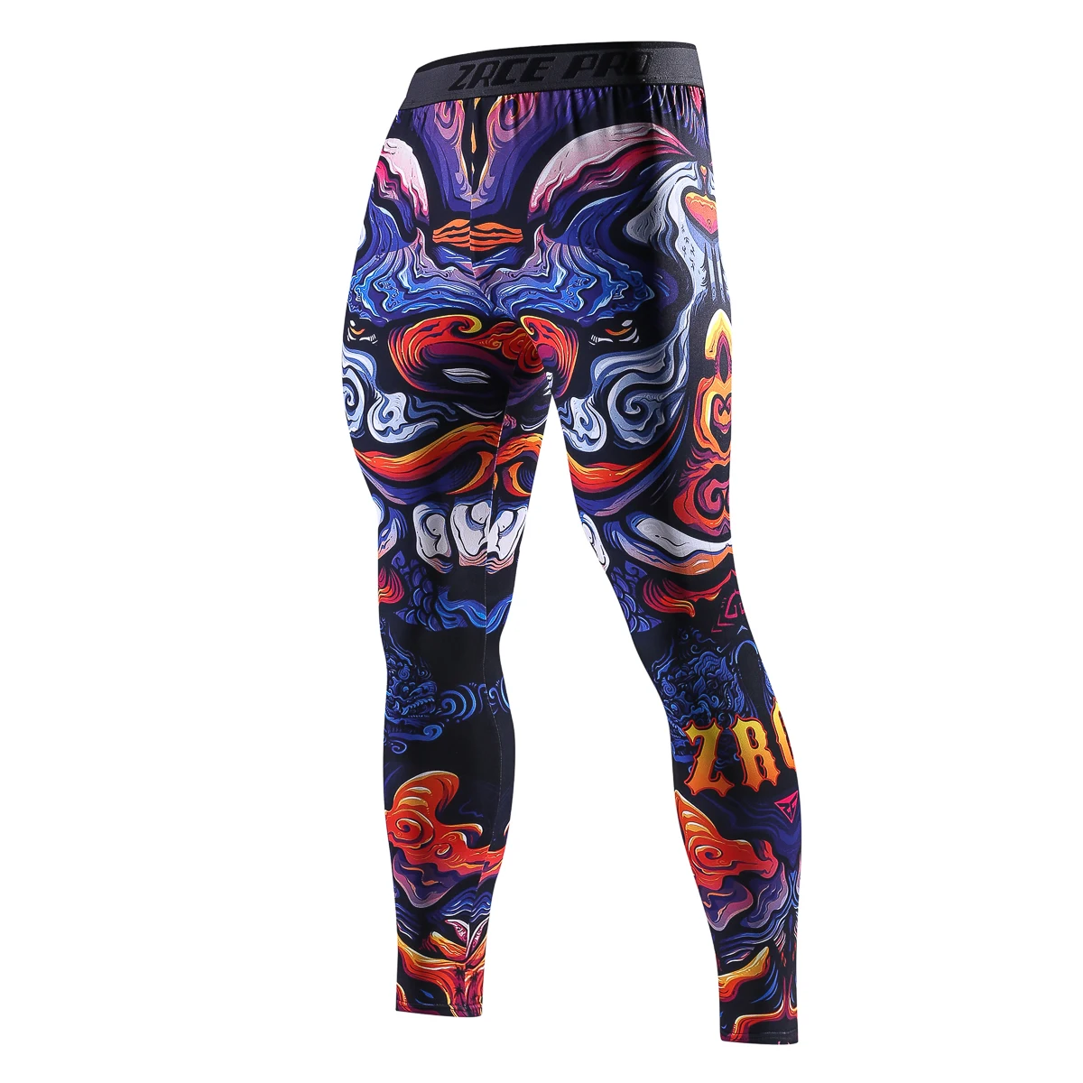 Men's Chinoiserie Trousers Compression Pants Leggings are Suitable for Gym Fitness Jogging Exercises