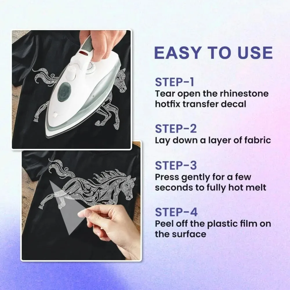 White Rhinestone Iron on Trans - огляд і ціна Hotfix Rhinestone Sheet