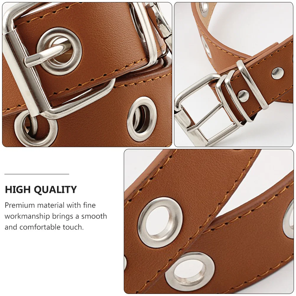 

Ring Fashion Hole Women Dress Accessory Leisure Waist Belt Holed Belt Round Hole Women Dress Accessory Metal Buckle