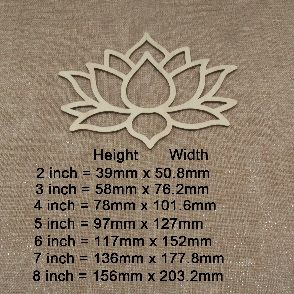 2026 New Premium Unfinished Blank Lotus Flower, Wooden Cutout Shape, Home Decor, Garden Wall, Room Decoration, Water Flower