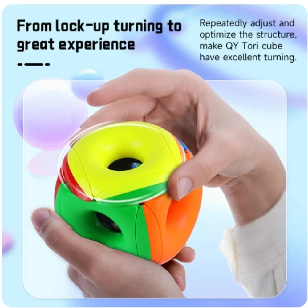 Qiyi-puzle profesional KongXinYinLi Tori Cube 3x3 para niños, juguete de regalo, hueco, nuevo