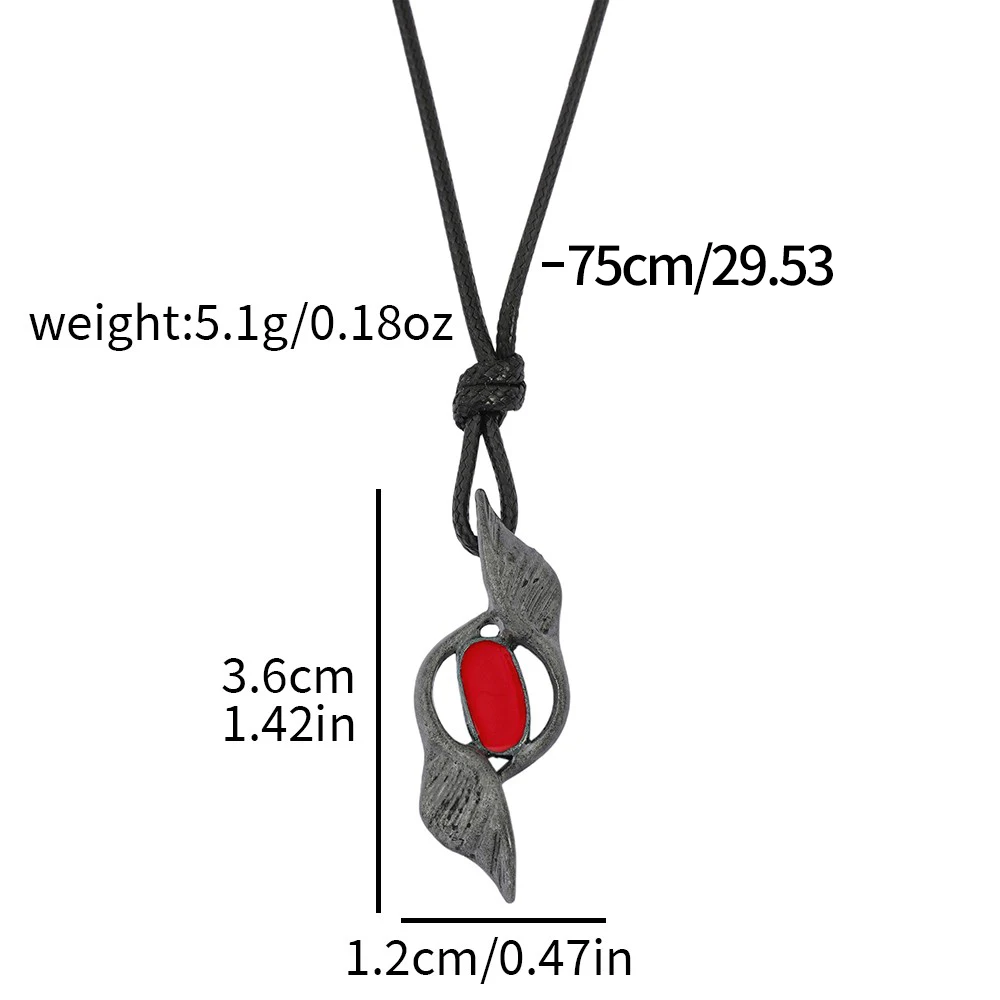 Devil MayCry 5 Dante Pendant Necklace for Women Men Trendy GEM Cosplay Long Rope Chain Vintage Gift