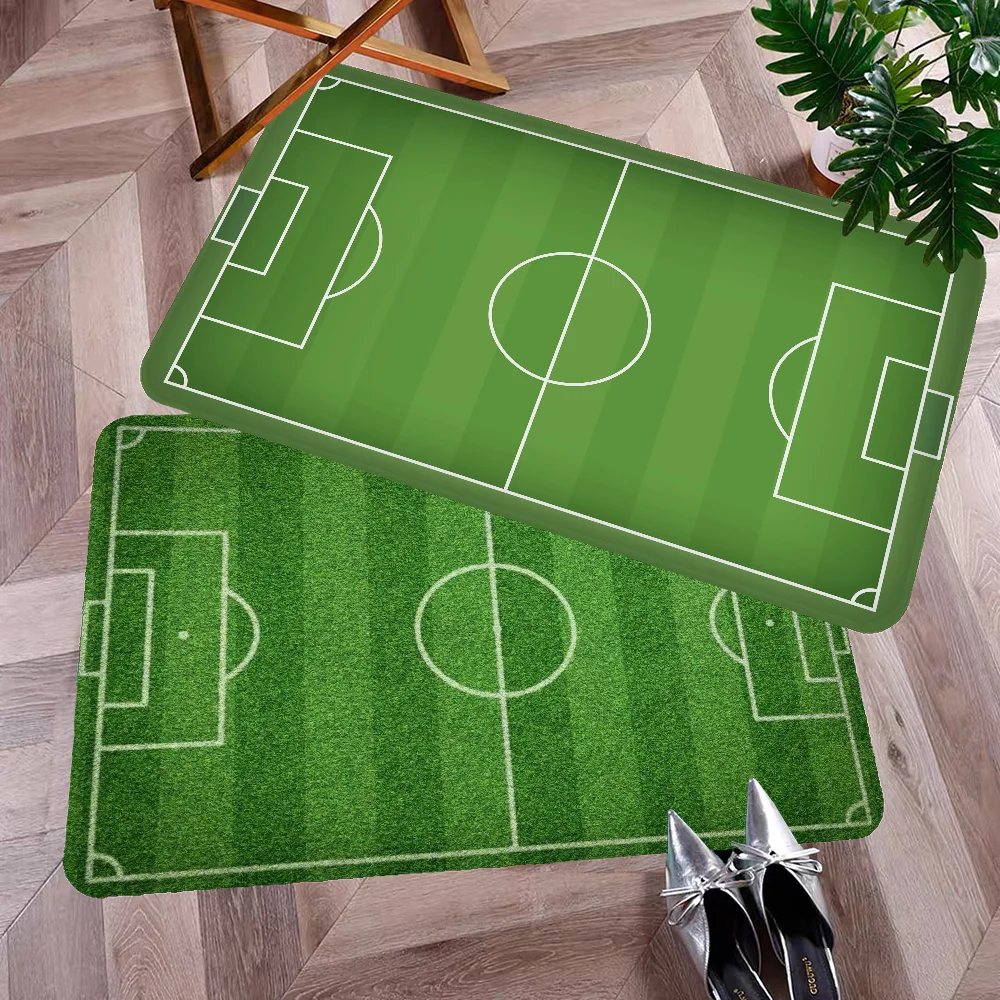 F-축구 필드 계획 목욕 매트 북유럽 스타일 홈 도어  - Home Bathroom Plan 리뷰 및 가격