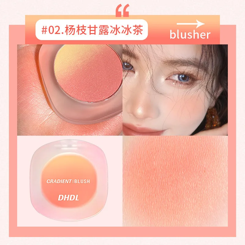 Fard sfumato a 3 colori impermeabile e resistente al sudore: polvere fine, fard perlato facile da colorare non volare per un trucco duraturo