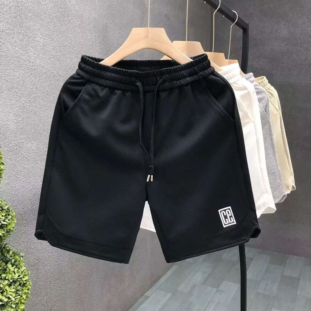 Hip Hop Men\'s Sports Shorts Summer Fashion White Short Pants Harajuku High Street Men\'s Clothing Casual Shorts Streetwear 2024