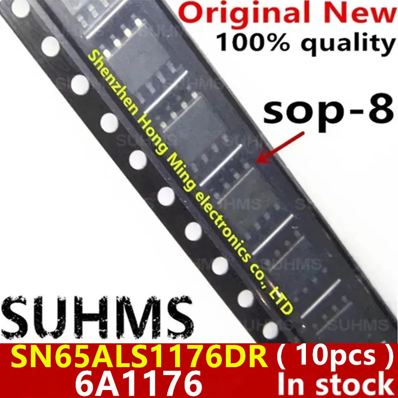 (10piece)100% New 6A1176 SN65ALS1176DR SN65ALS1176 sop-8 Chipset