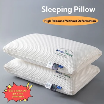 Almohada cervical 3D para el cuello con alta elasticidad y forma sin colapso, almohadas cómodas para dormir, almohada para cama de dormitorio de Hotel