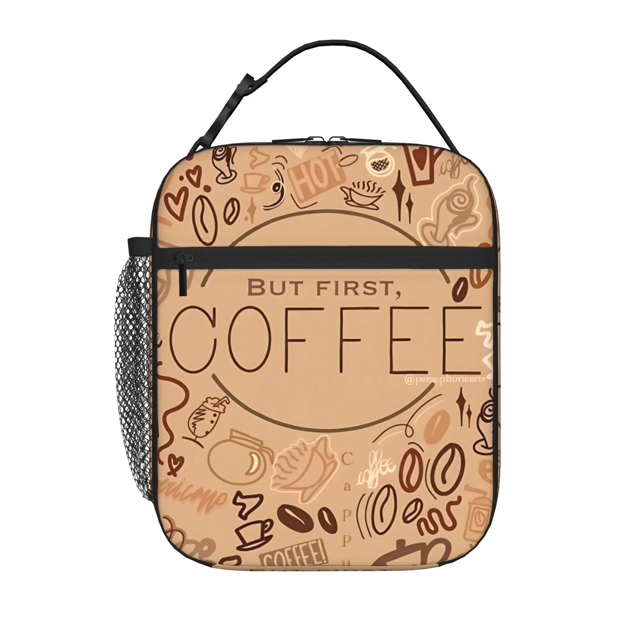 Insulated Lunch Bag COFFEE Meal Pack Rice Bag  bolsa Student Bento Lunch Handbag Insulation