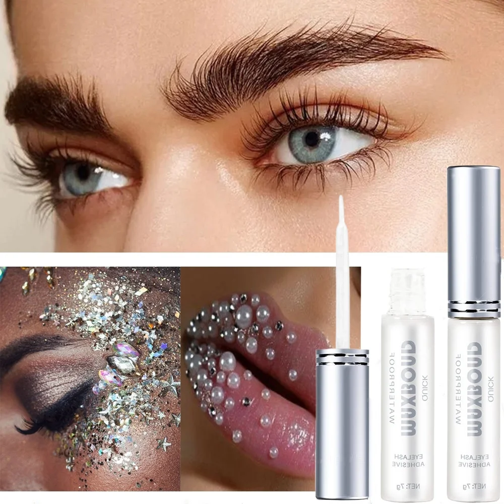 7g No Irritation Nail Art Rhinestone Glue for Face/Body/Eyelash Quick Dry Long-lasting Waterproof Beauty Adhesive Makeup Tools *