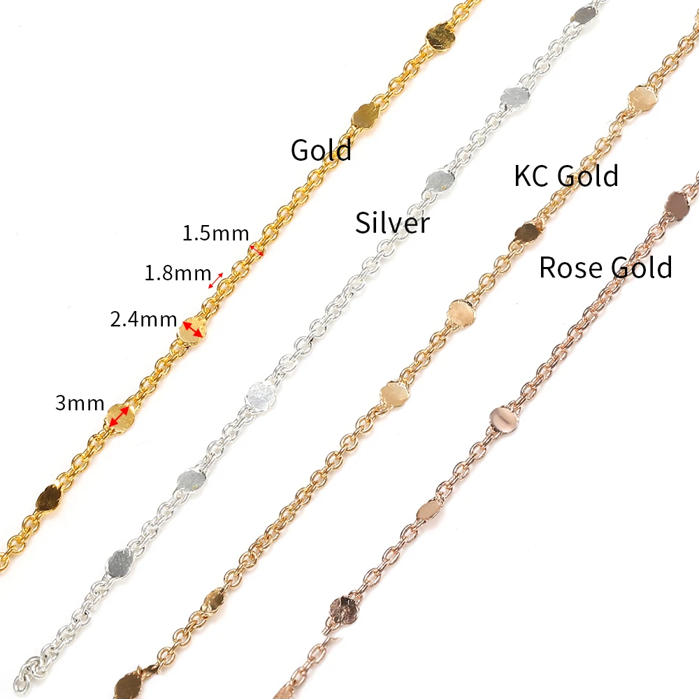 2Meters Sequins Chain for DIY Necklace and Bracelet Making