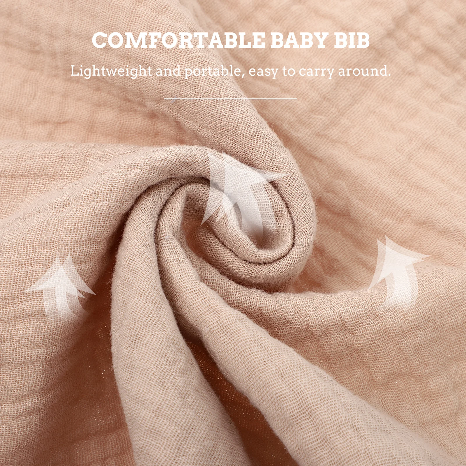 

4Pcs Comfortable Baby Bib Cotton Kids Drool Towels Lightweight Portable Infant Burp Cloths Easy Wear Saliva Towels