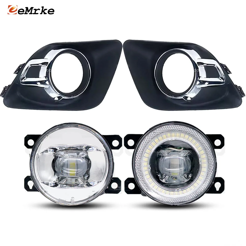 

Replace Fog Lights For Mitsubishi ASX RVR Outlander Sport 2010 2011 2012 Angel Eye DRL Fog Lamp Cover Trim Cap Hood Lid Bezel