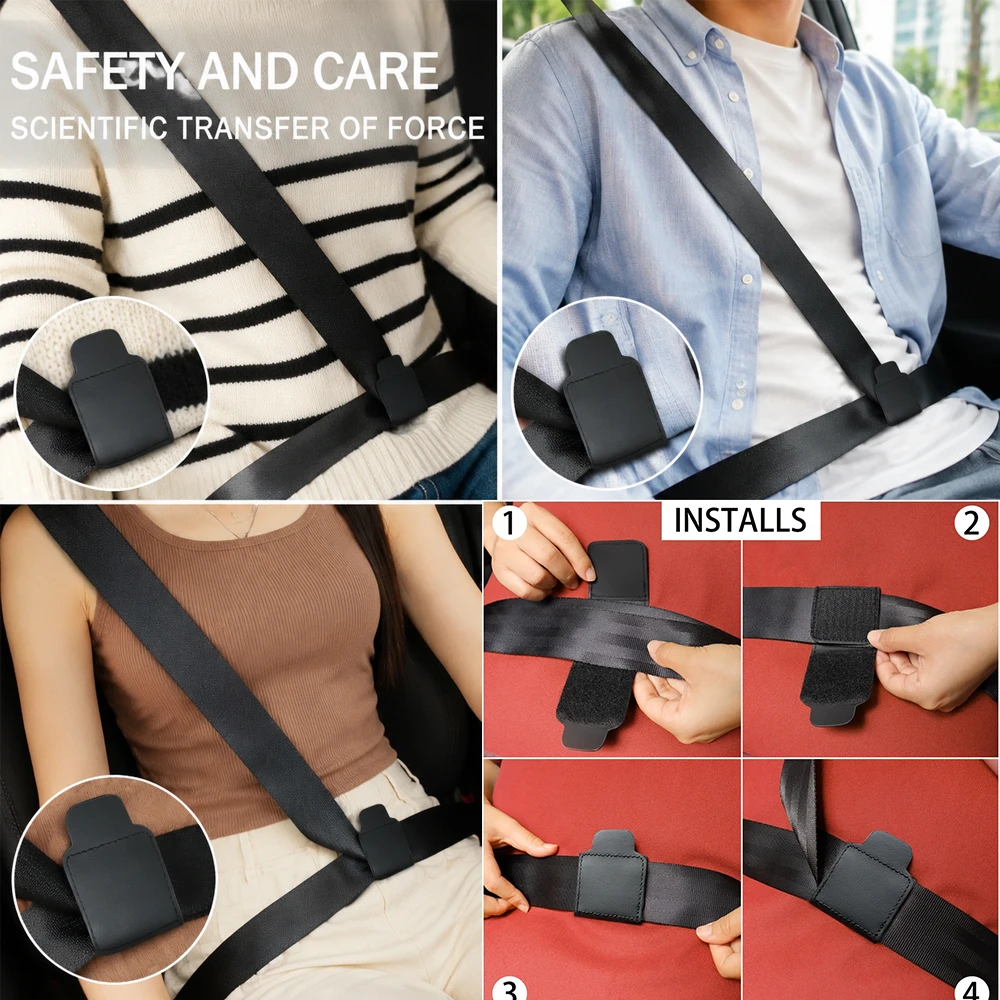 PU Leather Car Safety Belt Position Limiter Child Seat Belt Adjusting Fixed Clip Auto Interior Design Vehicle Styling Accessory