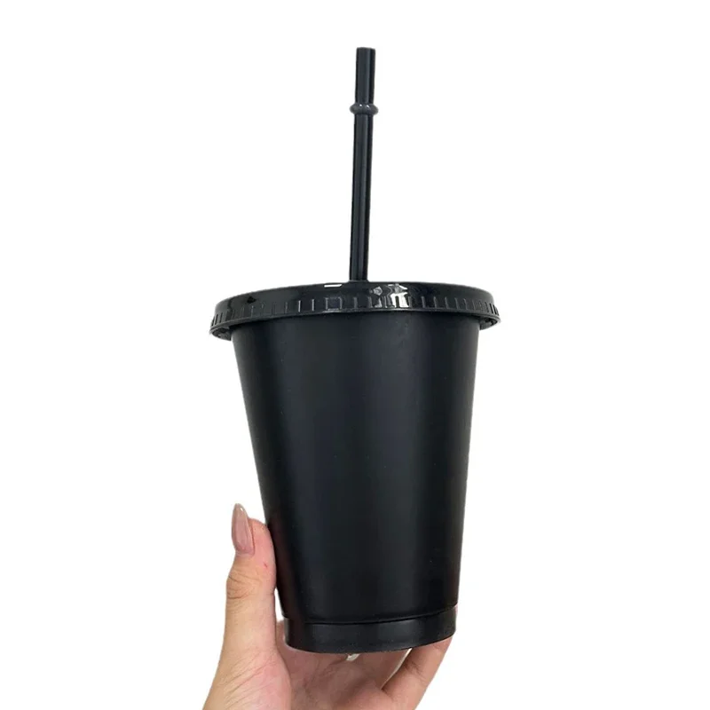 1 PCS Reusable Straw Drinking Cup Personalized Flash Powder Water Bottle Durable Plastic Tumblers With Straws,Lid