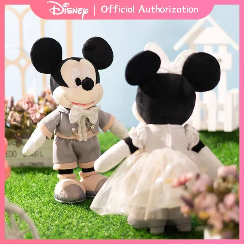 36CM Disney Kawaii Mickey Mouse Cute Minnie Plush Toy Cartoon Stuffed Doll Anime Couple Souvenir Collection Birthday Gift