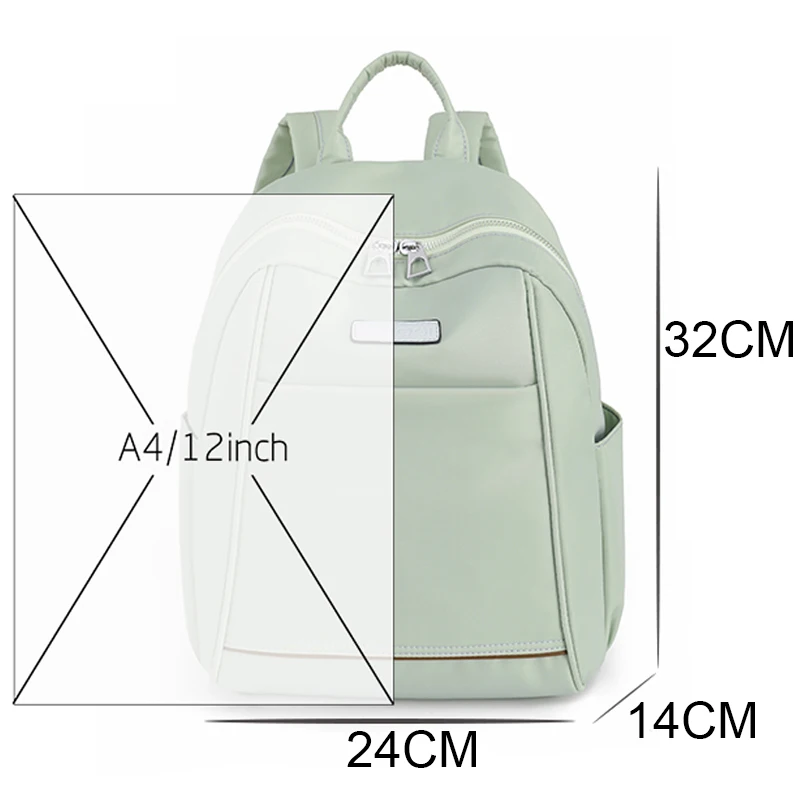 Große Kapazität einfarbige multifunktion ale Rucksäcke leichte Luxus Nylon wasserdichten Rucksack Damen Designer Rucksack Sack a dos