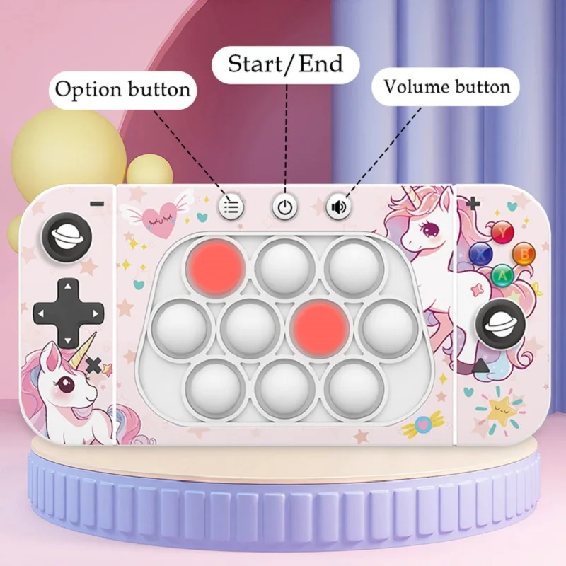 Quick Push Game Console Electric Pop Handheld Fast Push Interactive Game Fidget Toy Popping Figets Decompression Toy Adults Kids