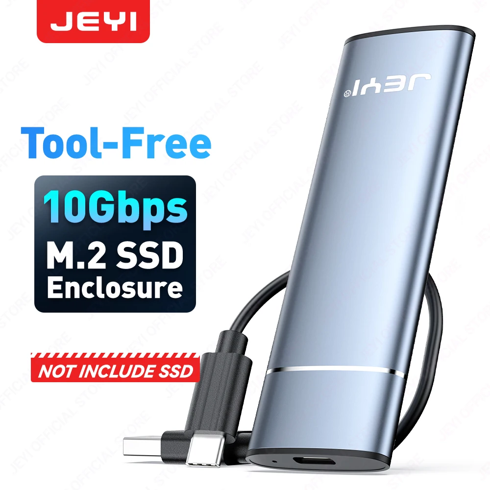 Jeyi Aluminium M.2 Nvme Ssd Behuizing Adapter, Usb 3.2 Gen 2 (10 Gbps) Naar Nvme M-Key/(B + M) Sleutel Ssd Externe Hoes Met Trim Uasp