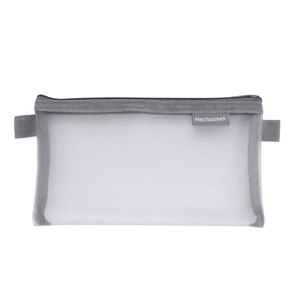 Solid Color Mesh Coin Purse Transparent Lipstick Cosmetic Bag Mini Coin Purse Sanitary Napkin Storage Bag Pen Bag