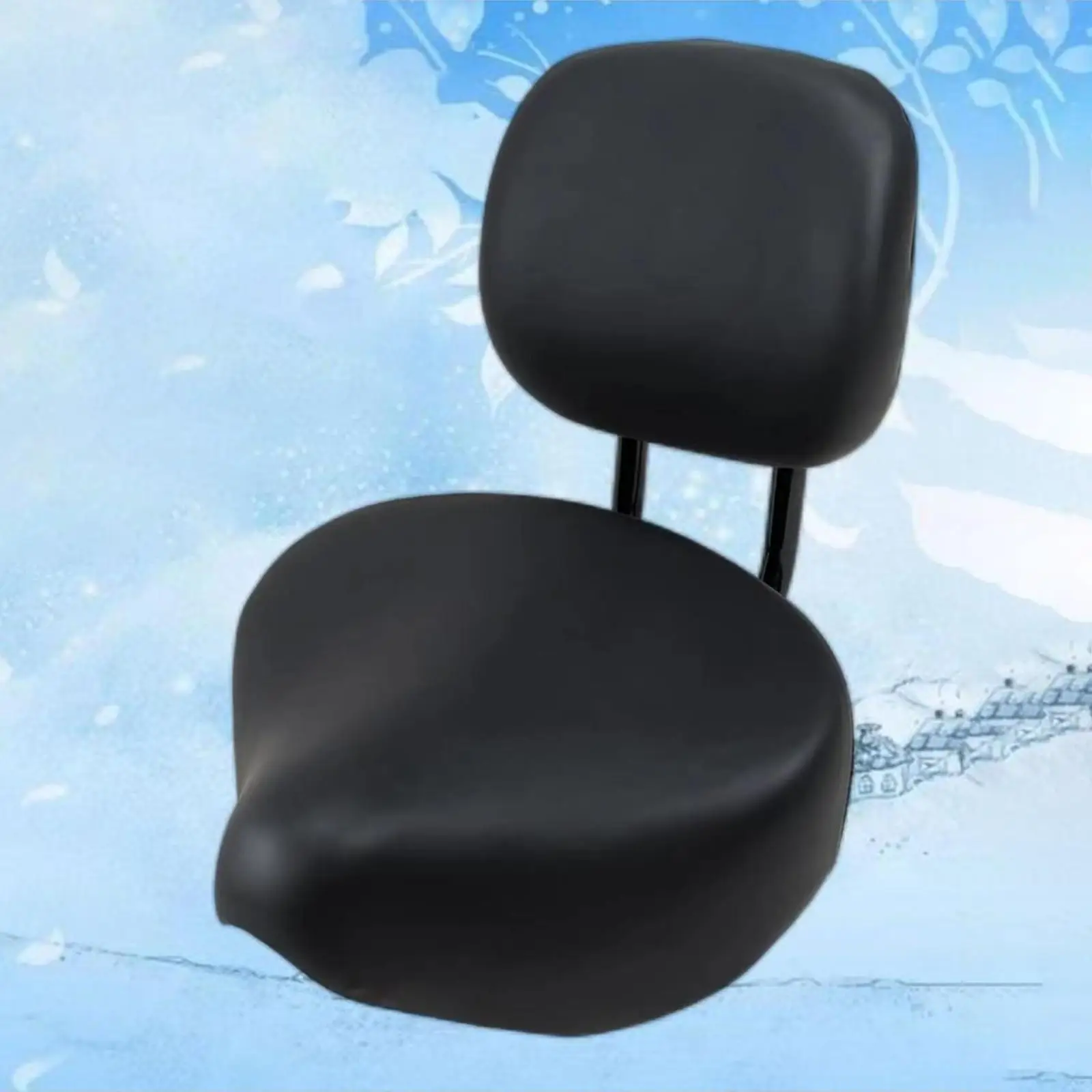 

Bike Seat with Backrest Gifts PU Leather Sturdy Black Backrest Saddle for Electric Adult Beach Cruiser Scooter Tricycle