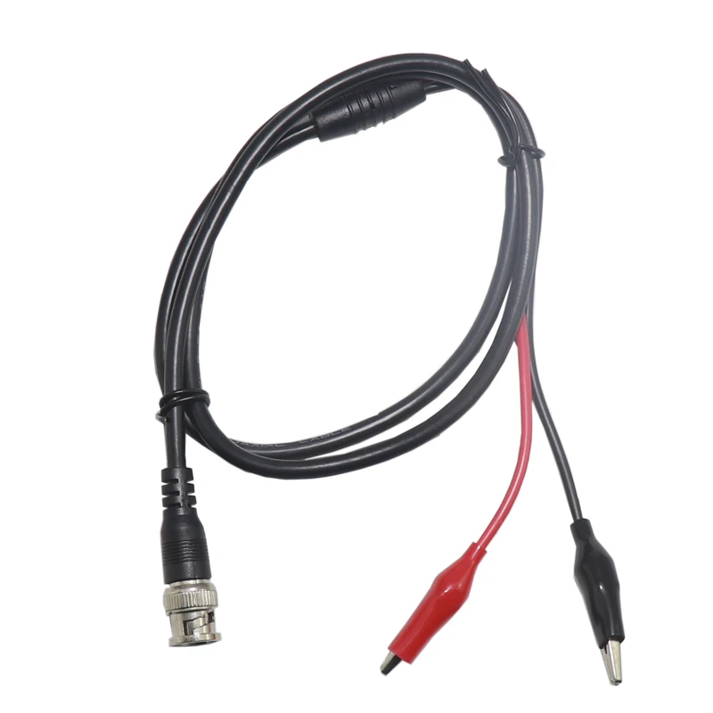 【1PCS】110cm BNC Q9 to Dual Alligator Clip OscilloscopeTest Probe Leads Cables Connector Dual Tester Tools for Electrical Worki