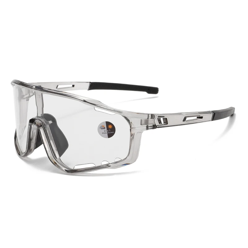 Photochromic Sports Cycling Sunglasses Men Women UV Protection Bike Glasses Lightweight Vent Frame  Outdoor Goggles