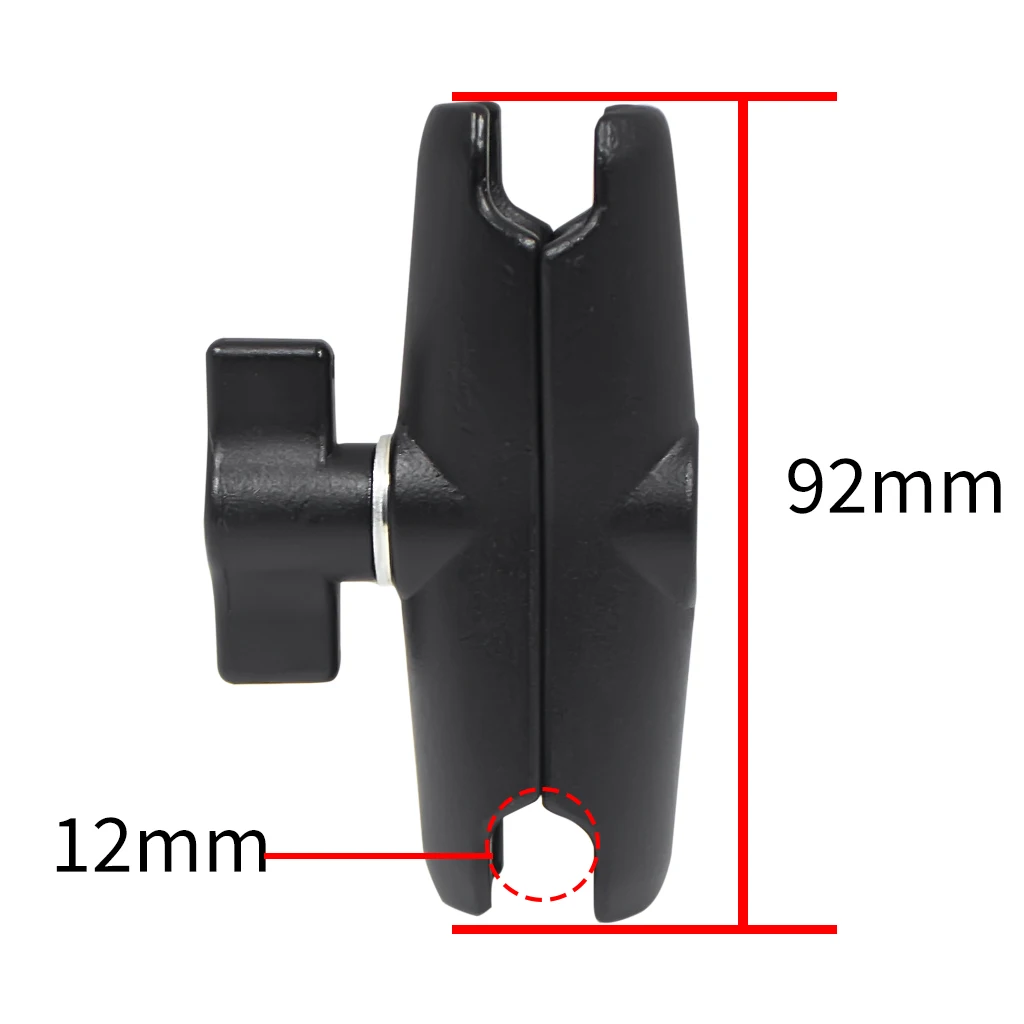 Aluminium 55 mm 95 mm Doppelsockelarm für 1 Zoll Kugelkopfbasis für GoPro DSLR Kamera Video Fahrrad Motorrad Telefonhalter – Detail 10