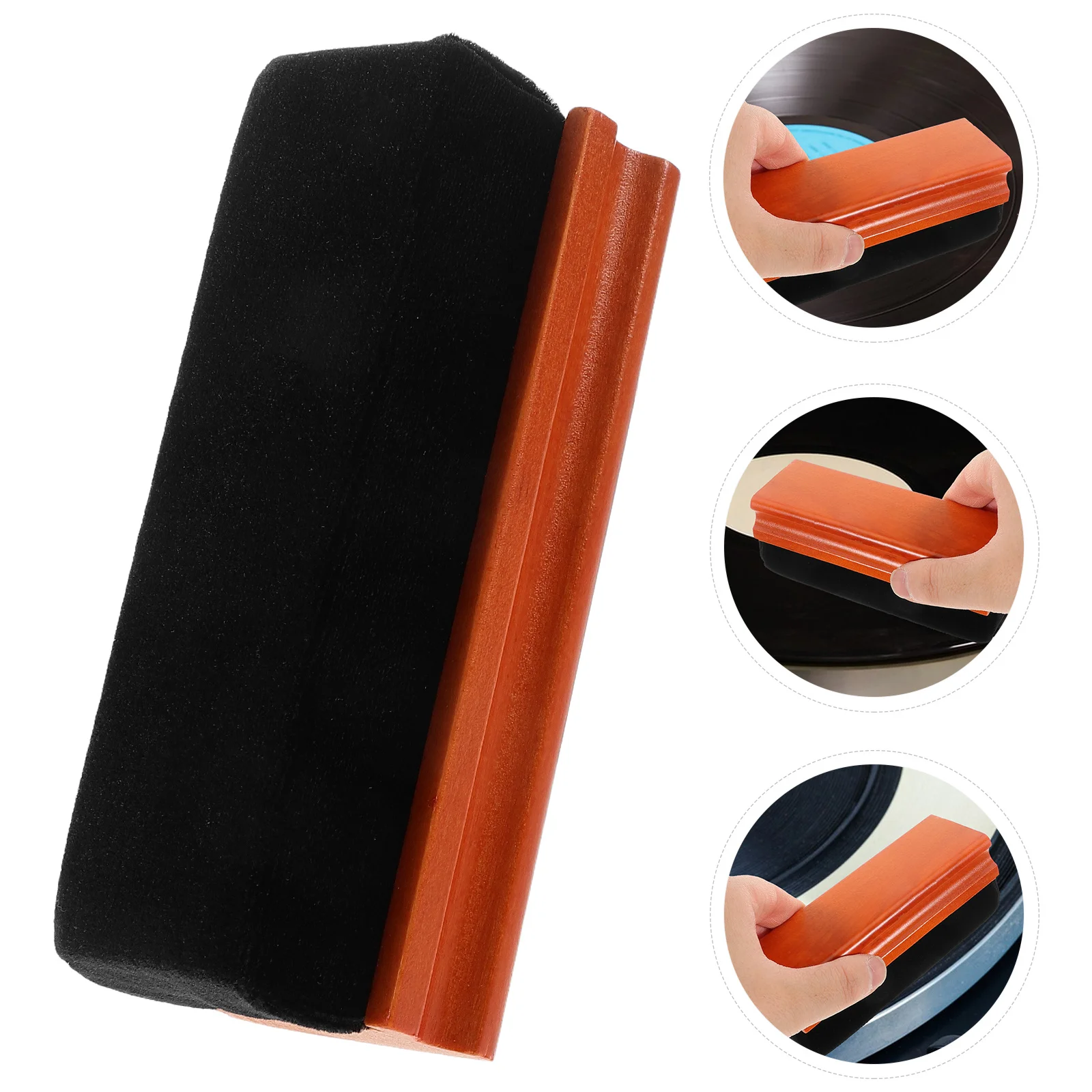 

Vinyl Record Brush With Wood Handle Gentle Cleaner Tool For Turntable Maintenance Soft Record Cleaning Brush For Vinyl Records