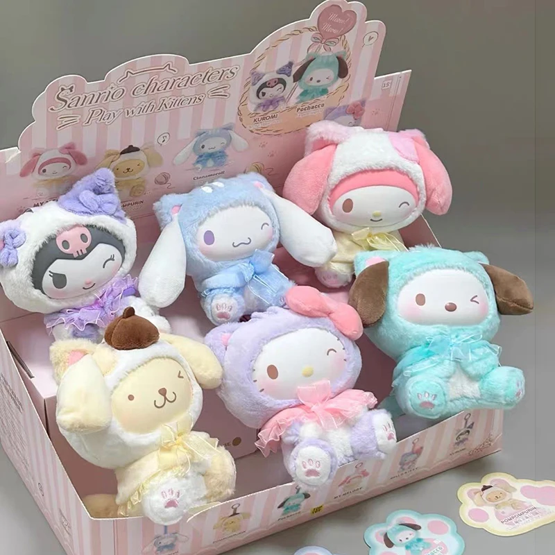 أصيلة سانريو مرحبا كيتي كورومي إغاظة هريرة سلسلة صندوق أعمى قلادة لينة مجموعة الأطفال اللعب هدايا عيد الميلاد #5