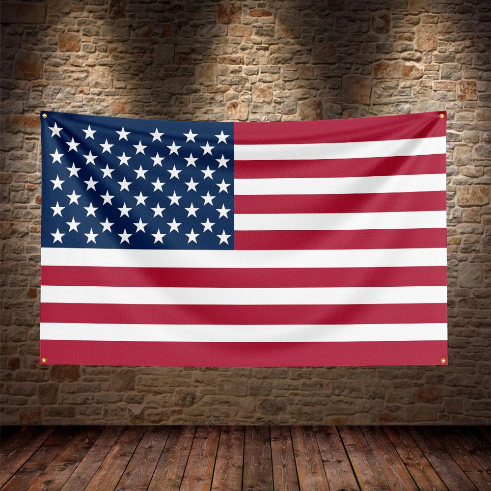 Single-sided printing of the American flag