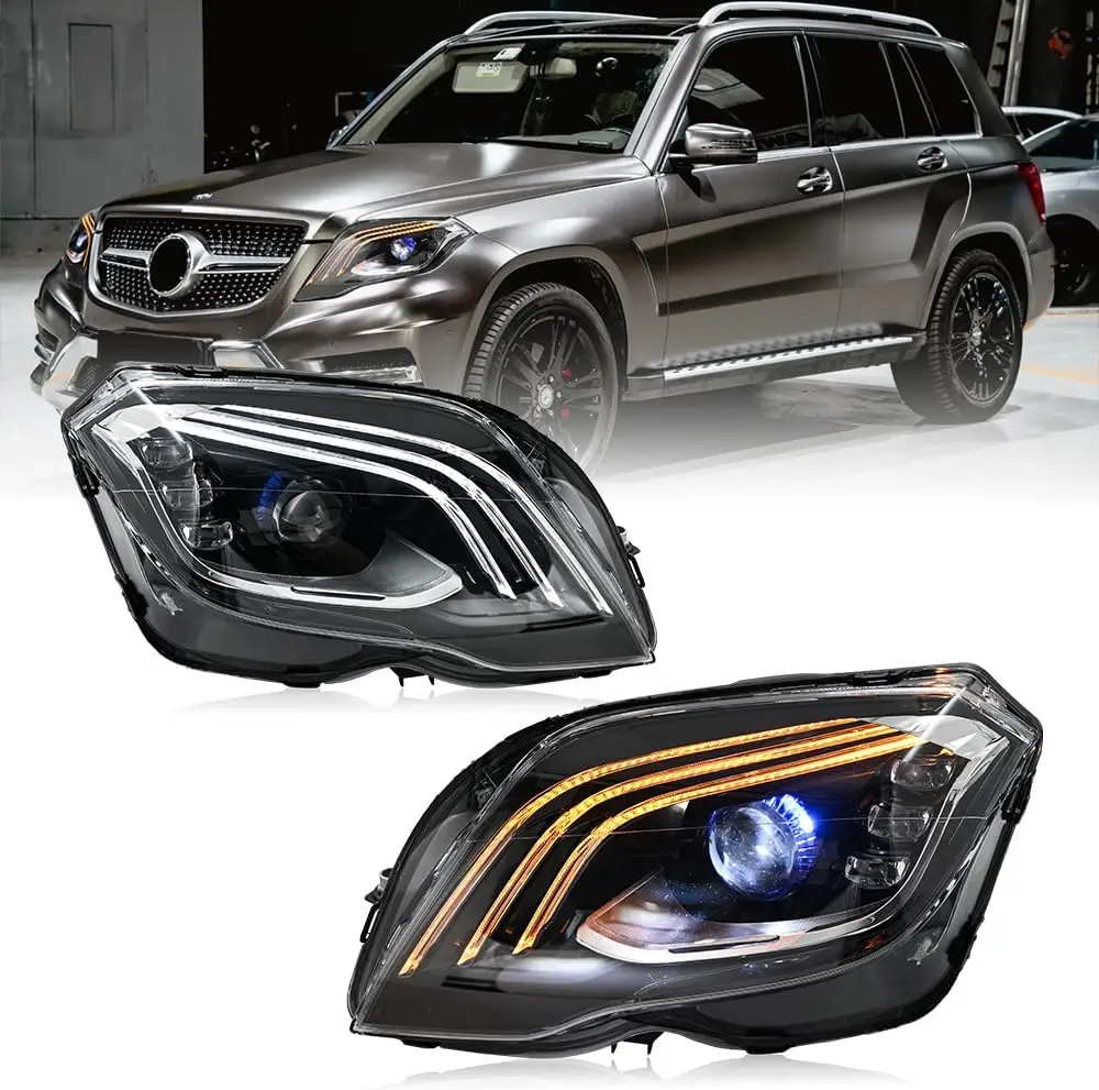 

1 комплект фар в сборе для Mercedes Benz GLK 350 2013-2015 GLK-Class, указатели поворота, передние фары