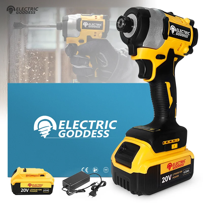 

Electric Goddess DCF850 Impact Driver Electric Driver For Dewalt 20V Lithium Battery Brushless battery screwdrivers High Torque