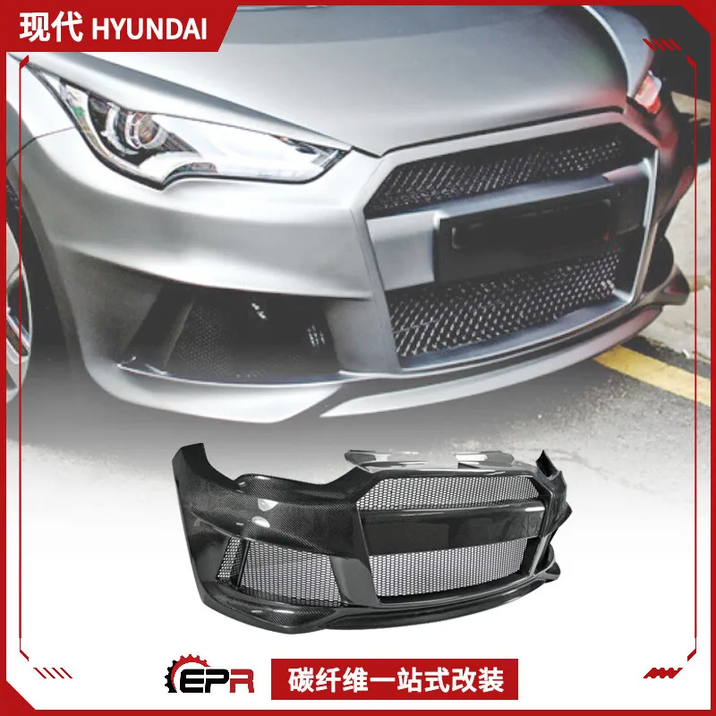 

Подходит для современного Veloster, модернизированного переднего бампера из углеродного волокна Lordpower, переднего бампера