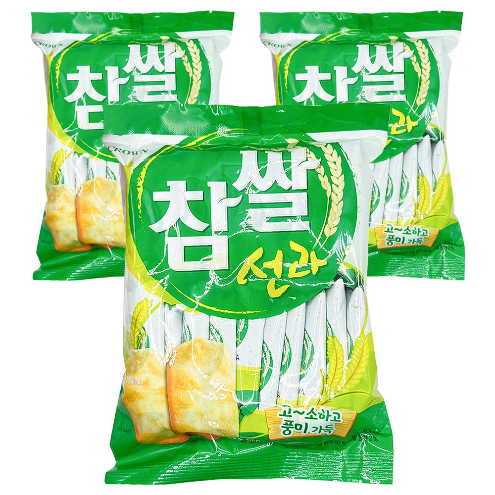 크라운제과 참쌀선과 115g 3개