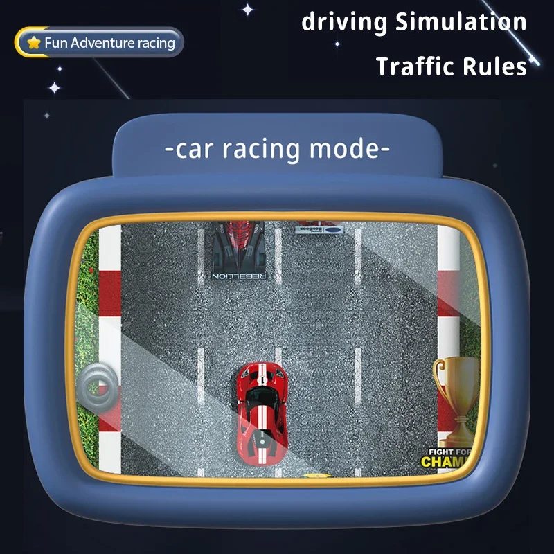 レーシング宇宙船アドベンチャーシミュレーションステアリングホイール運転カーゲーム教育レースカーおもちゃ子供クリスマスギフト