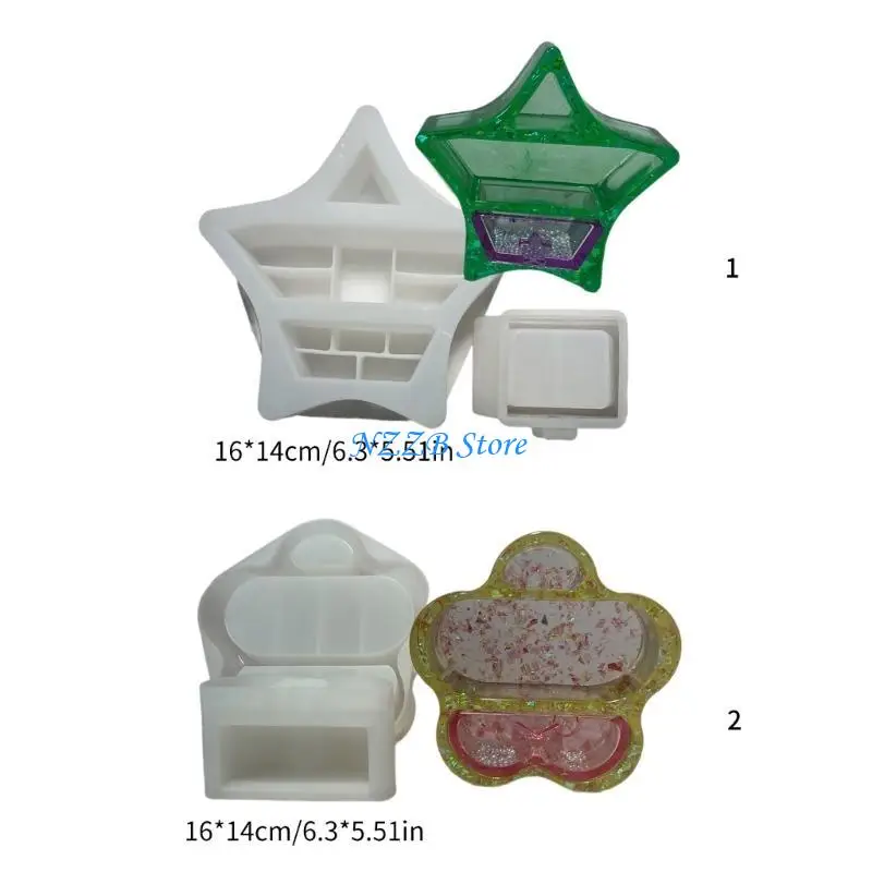 T21F قالب سيليكون عملي وجذاب لصندوق تخزين الدرج قالب حاوية أنيق للمكتب المنزلي ومتاجر المجوهرات