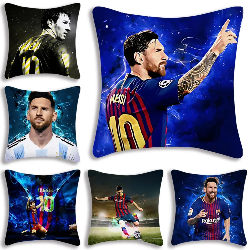 M-MessiS Pillow Covers Cartoon Sofa Decorative Home Double-sided Printing Short Plush Cute Cushion Cover