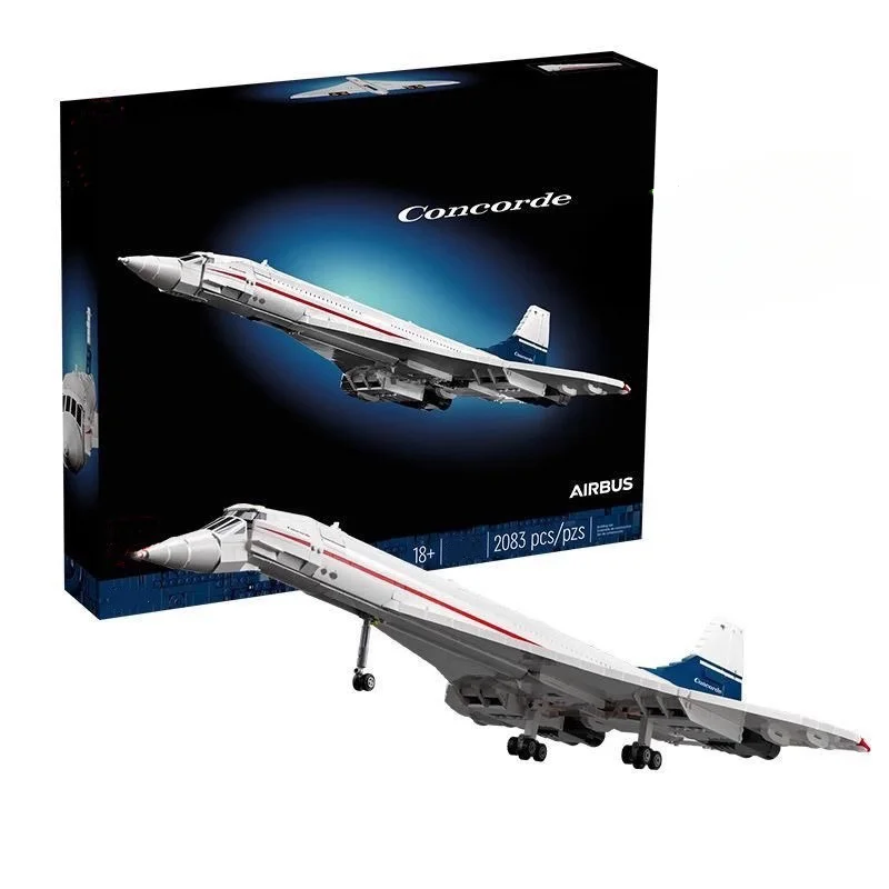 2025 new Airbus Concorde Building blocks Brick kit The world's first supersonic airliner Chuangxiang Aerospace 10 brick toys Chi