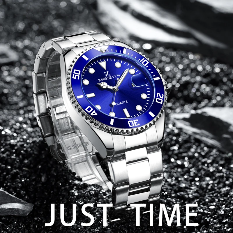 KINGSEVEN Nam Đồng Hồ Dây Thép Không Gỉ Cao Cấp Hàng Đầu Thể Thao Chronograph Đồng Hồ Thạch Anh 2021 Mới Nam Thời Trang Đồng Hồ Relogio Masc