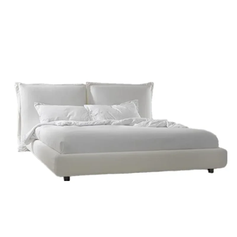 

Master bedroom white thick cushion soft bed model room B & B 1.5 meters 1.8 meters fabric bed